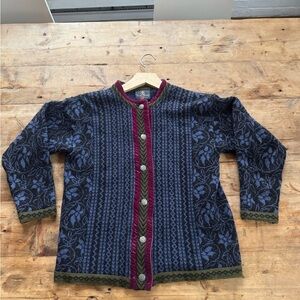 Authentic Norwegian Pure Wool Cardigan Sweater